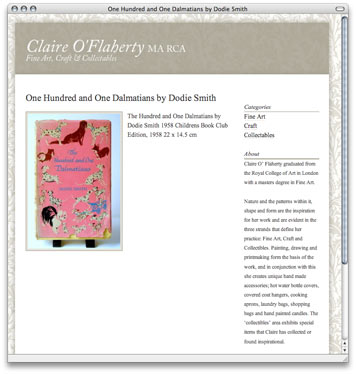 Detail Page - Claire O'Flaherty